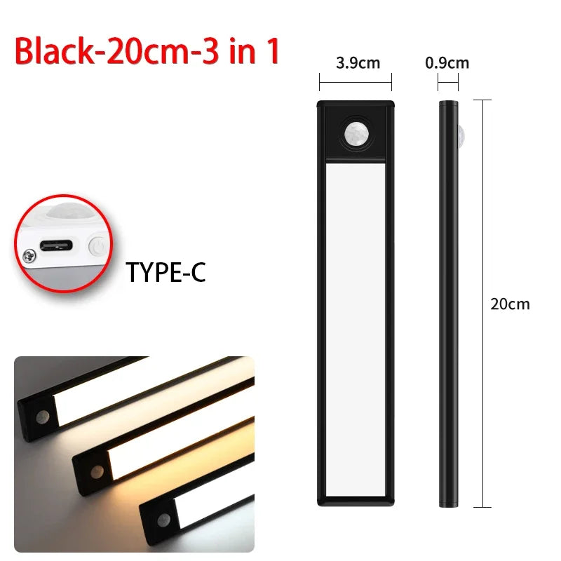 10-60Cm LED Ultra Thin Lights Motion Sensor Night Light Wireless under Cabinet Lights for Kitchen Closet Cabinet Lighting