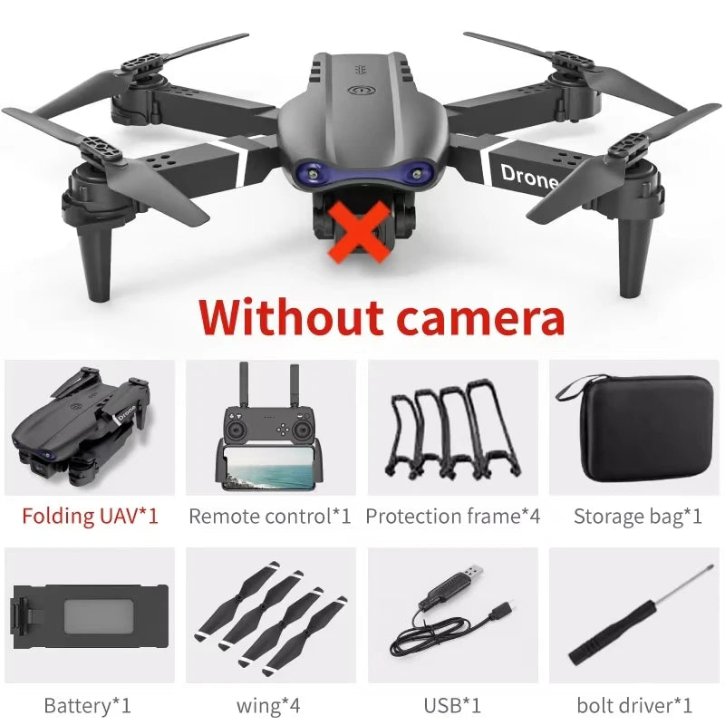 New E99 Drone FPV Brushless Motor GPS Return 360° Laser Obstacle Avoidance 4K HD Dual Camera RC Quadcopter Drone Kid Gift Toys