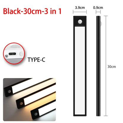 10-60Cm LED Ultra Thin Lights Motion Sensor Night Light Wireless under Cabinet Lights for Kitchen Closet Cabinet Lighting