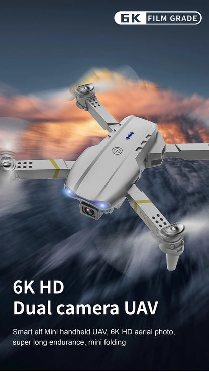 New E99 Drone FPV Brushless Motor GPS Return 360° Laser Obstacle Avoidance 4K HD Dual Camera RC Quadcopter Drone Kid Gift Toys